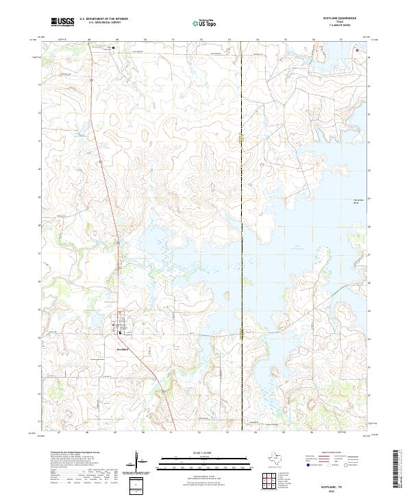 US Topo 7.5-minute map for Scotland TX
