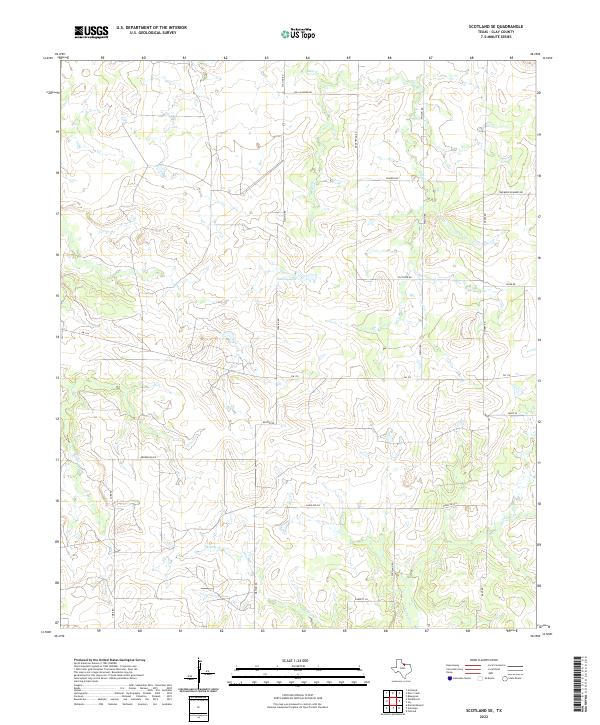 US Topo 7.5-minute map for Scotland SE TX