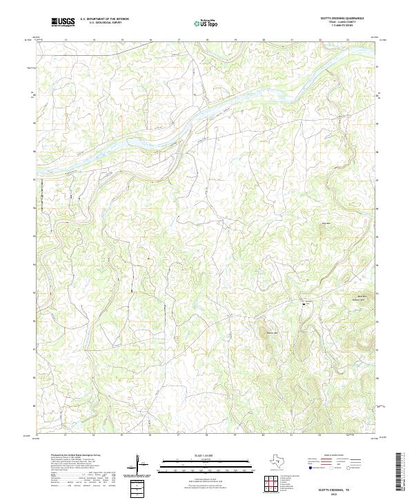 US Topo 7.5-minute map for Scotts Crossing TX
