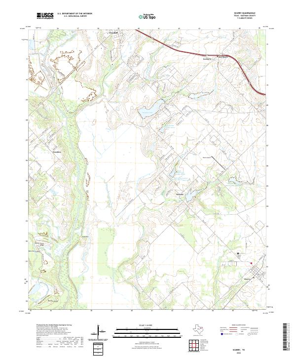 US Topo 7.5-minute map for Scurry TX