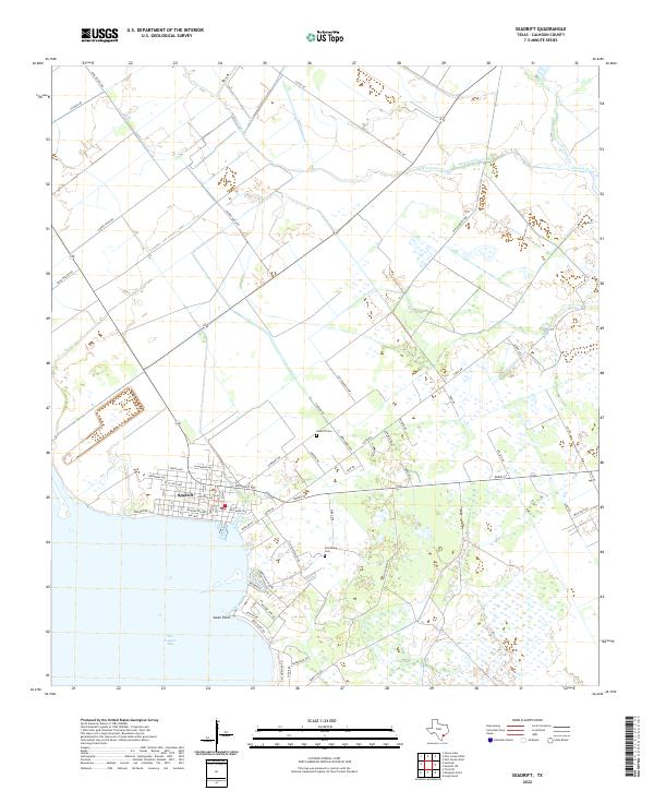 US Topo 7.5-minute map for Seadrift TX