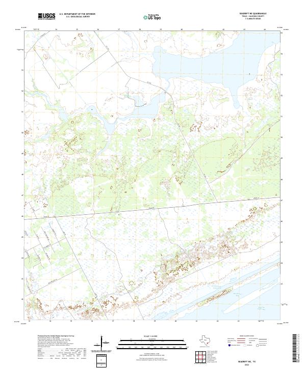 US Topo 7.5-minute map for Seadrift NE TX