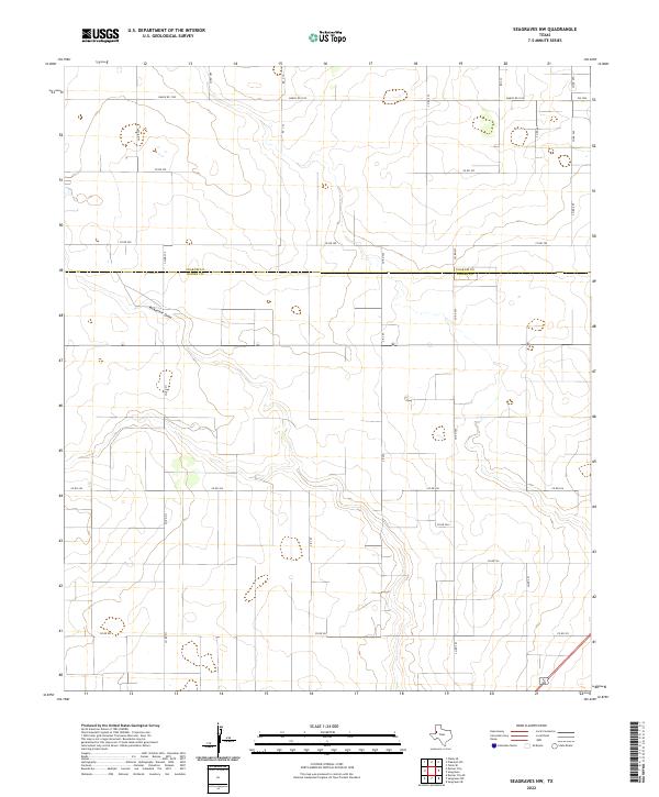 US Topo 7.5-minute map for Seagraves NW TX