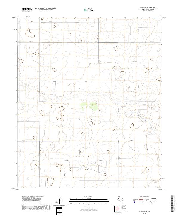US Topo 7.5-minute map for Seagraves SE TX