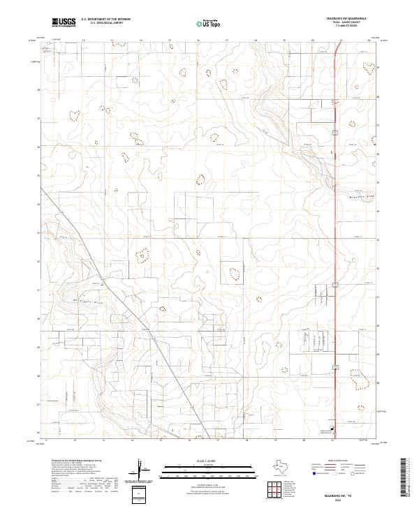 US Topo 7.5-minute map for Seagraves SW TX