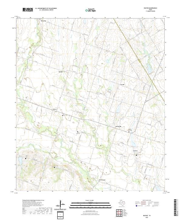 US Topo 7.5-minute map for Seaton TX