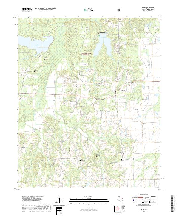 US Topo 7.5-minute map for Selfs TX