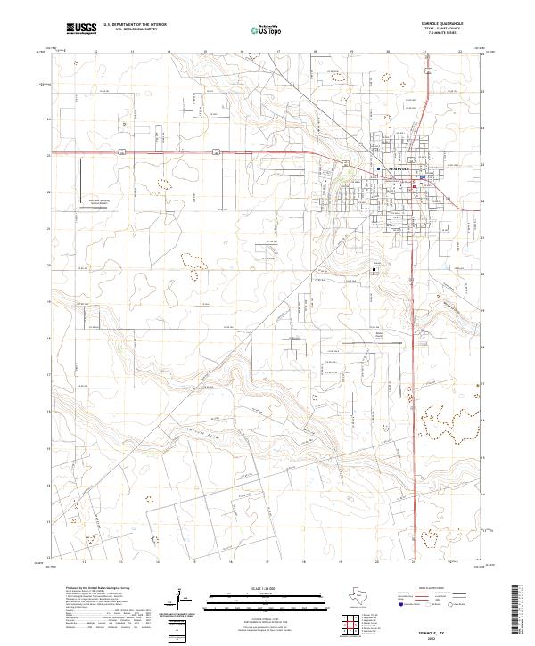US Topo 7.5-minute map for Seminole TX