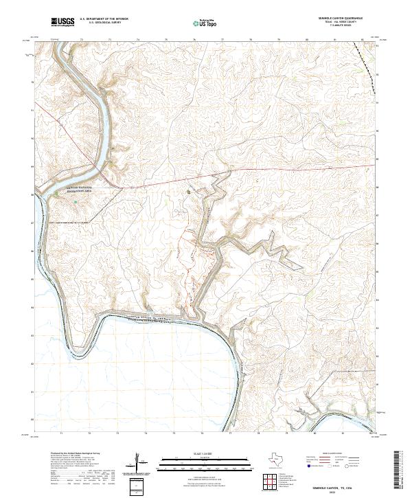 US Topo 7.5-minute map for Seminole Canyon TXCOA