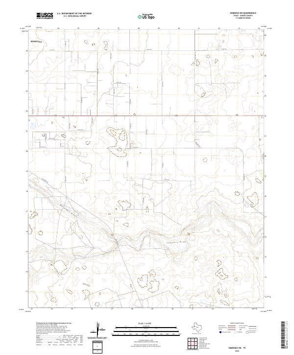 US Topo 7.5-minute map for Seminole NE TX