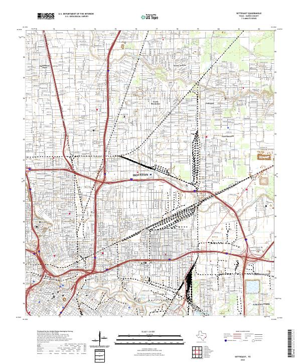 US Topo 7.5-minute map for Settegast TX