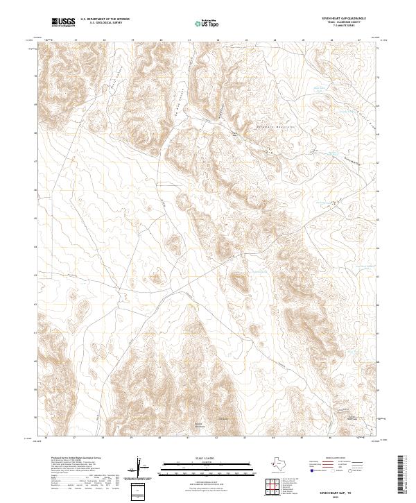 US Topo 7.5-minute map for Seven Heart Gap TX