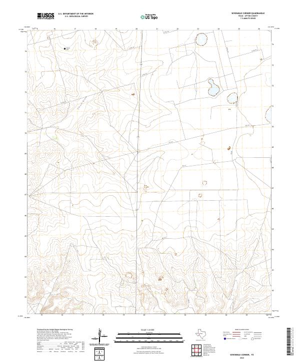 US Topo 7.5-minute map for Sevenmile Corner TX