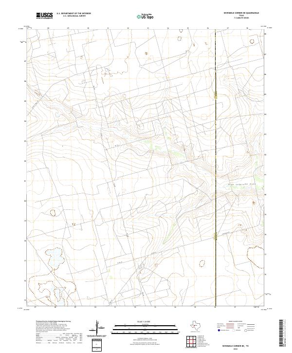 US Topo 7.5-minute map for Sevenmile Corner NE TX