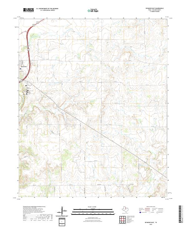 US Topo 7.5-minute map for Seymour East TX