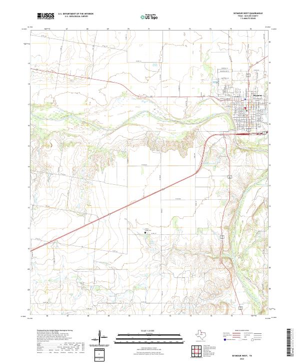 US Topo 7.5-minute map for Seymour West TX