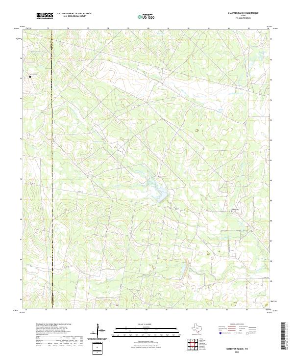 US Topo 7.5-minute map for Shaeffer Ranch TX