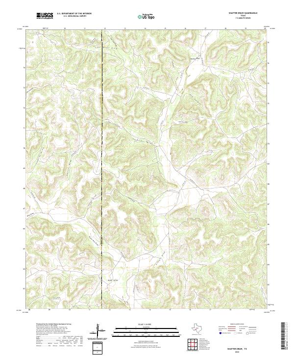 US Topo 7.5-minute map for Shafter Draw TX