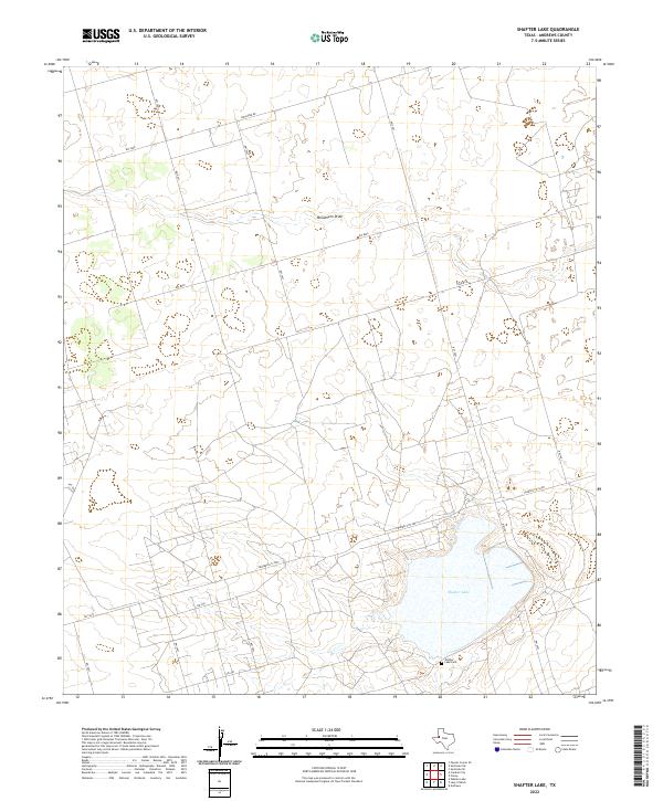 US Topo 7.5-minute map for Shafter Lake TX