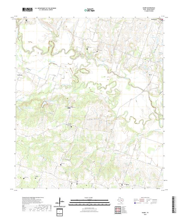 US Topo 7.5-minute map for Sharp TX