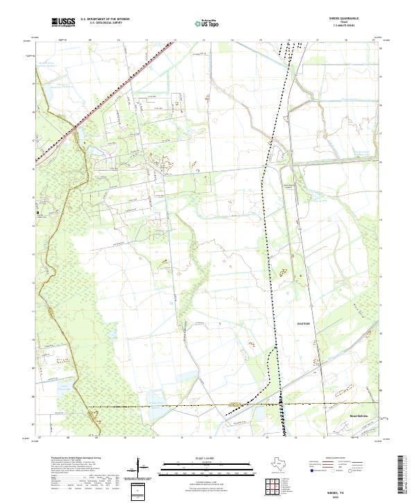 US Topo 7.5-minute map for Sheeks TX