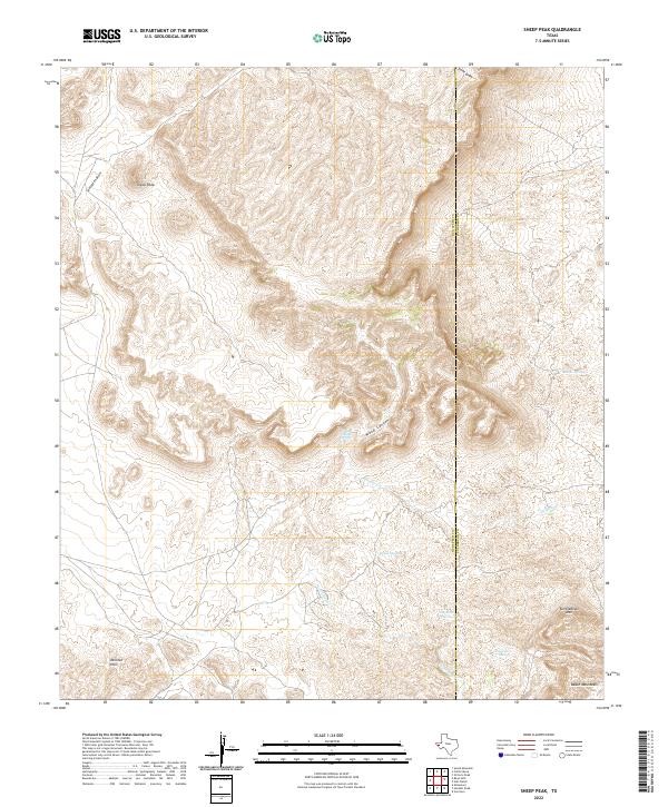 US Topo 7.5-minute map for Sheep Peak TX
