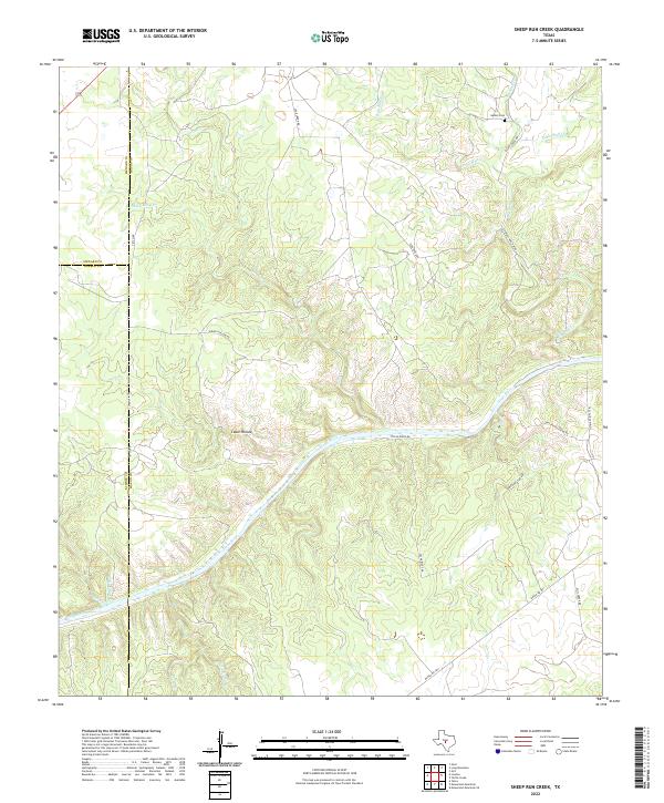US Topo 7.5-minute map for Sheep Run Creek TX