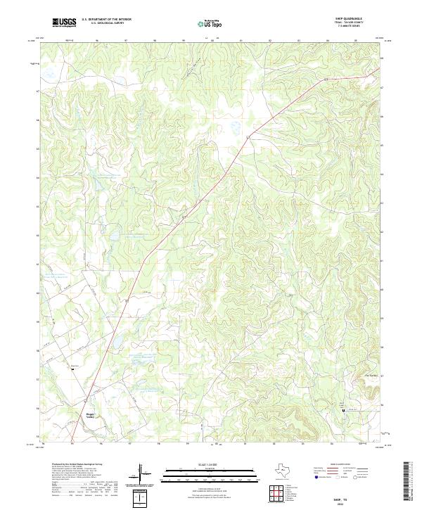 US Topo 7.5-minute map for Shep TX