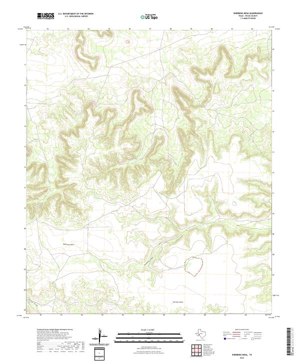 US Topo 7.5-minute map for Sherbino Mesa TX