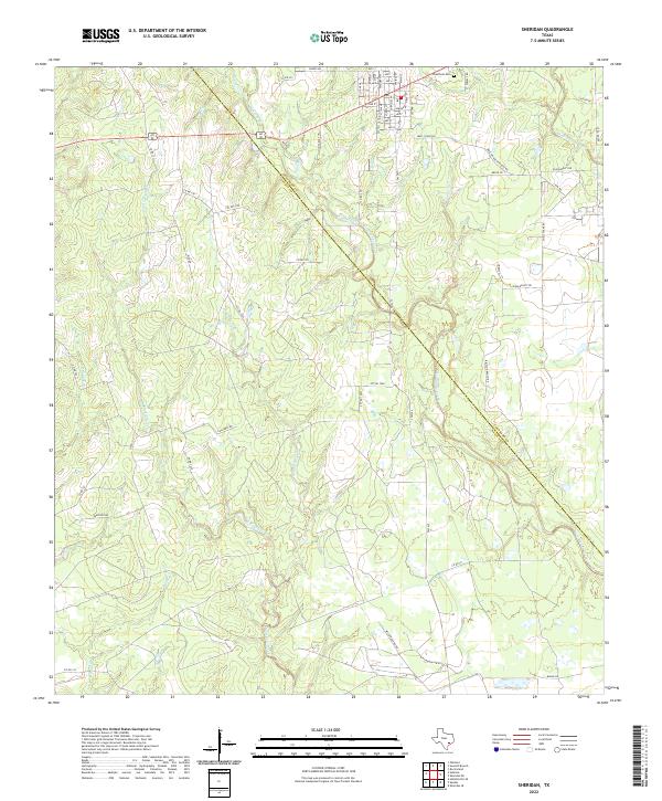 US Topo 7.5-minute map for Sheridan TX