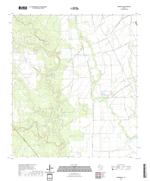 US Topo 7.5-minute map for Sheridan NE TX