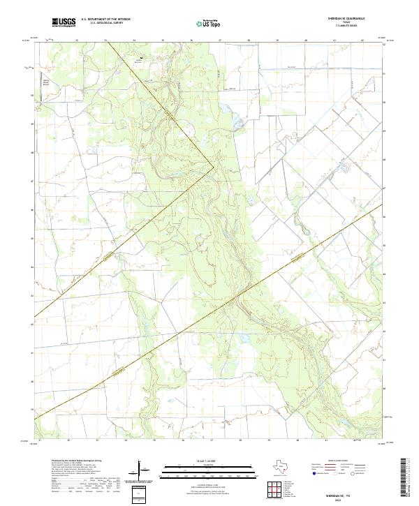 US Topo 7.5-minute map for Sheridan SE TX