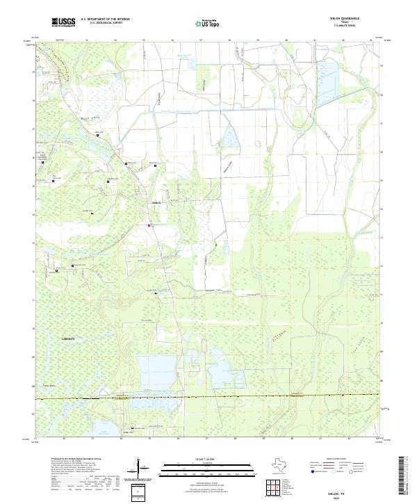 US Topo 7.5-minute map for Shiloh TX