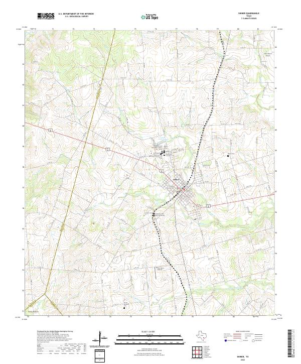 US Topo 7.5-minute map for Shiner TX