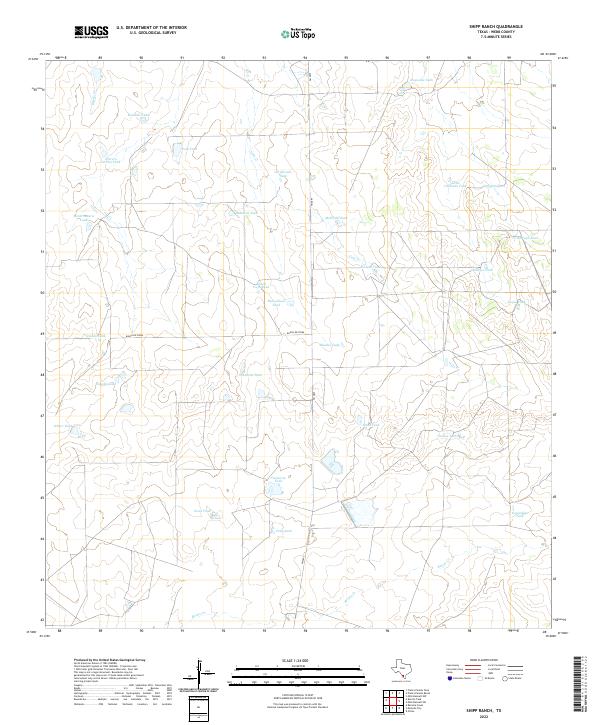 US Topo 7.5-minute map for Shipp Ranch TX