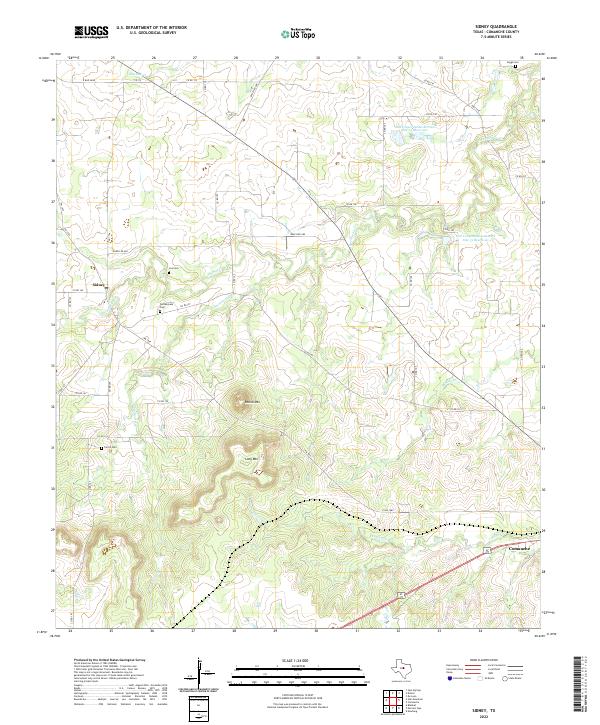 US Topo 7.5-minute map for Sidney TX