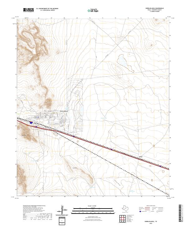 US Topo 7.5-minute map for Sierra Blanca TX