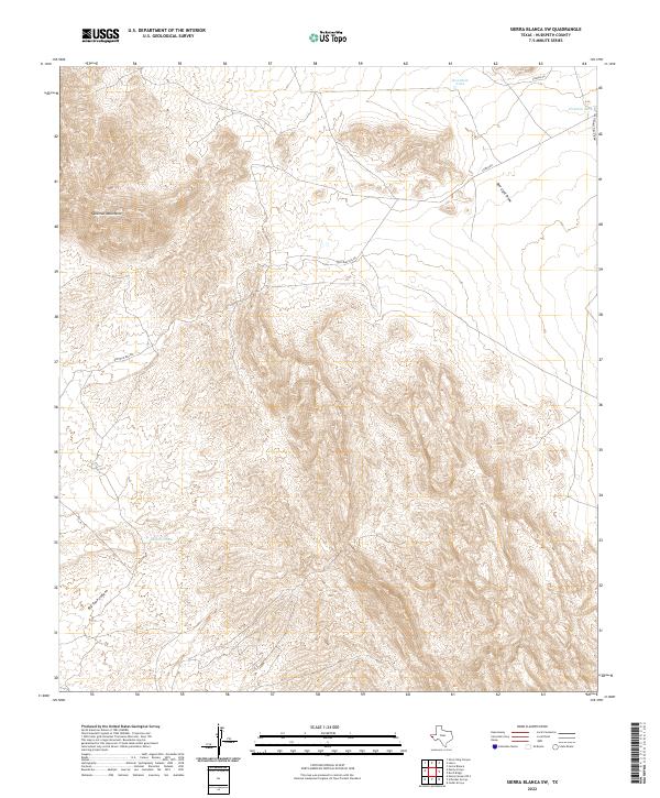 US Topo 7.5-minute map for Sierra Blanca SW TX