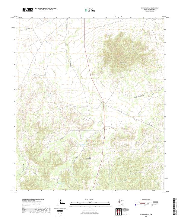 US Topo 7.5-minute map for Sierra Madera TX