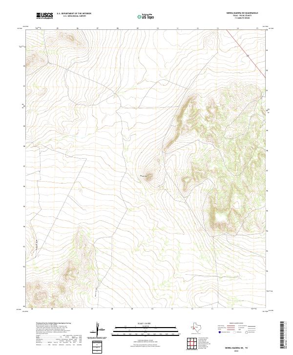 US Topo 7.5-minute map for Sierra Madera NE TX