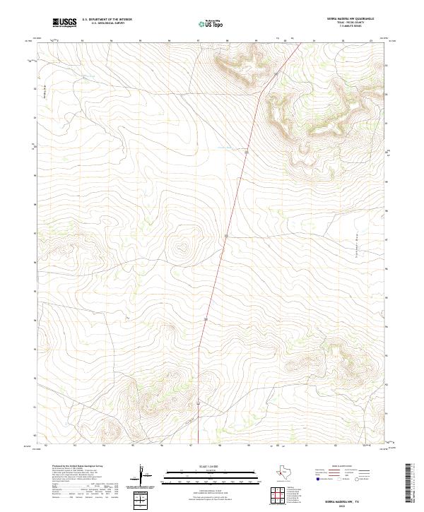 US Topo 7.5-minute map for Sierra Madera NW TX