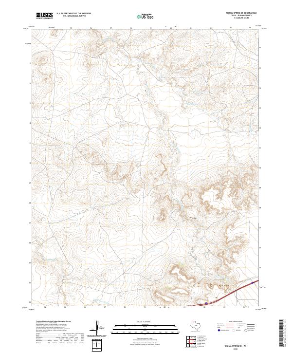 US Topo 7.5-minute map for Signal Spring SE TX