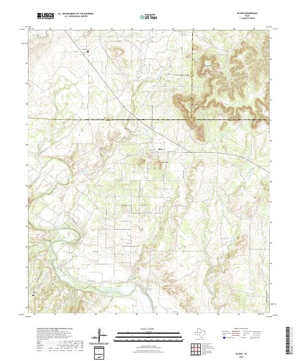 US Topo 7.5-minute map for Silver TX