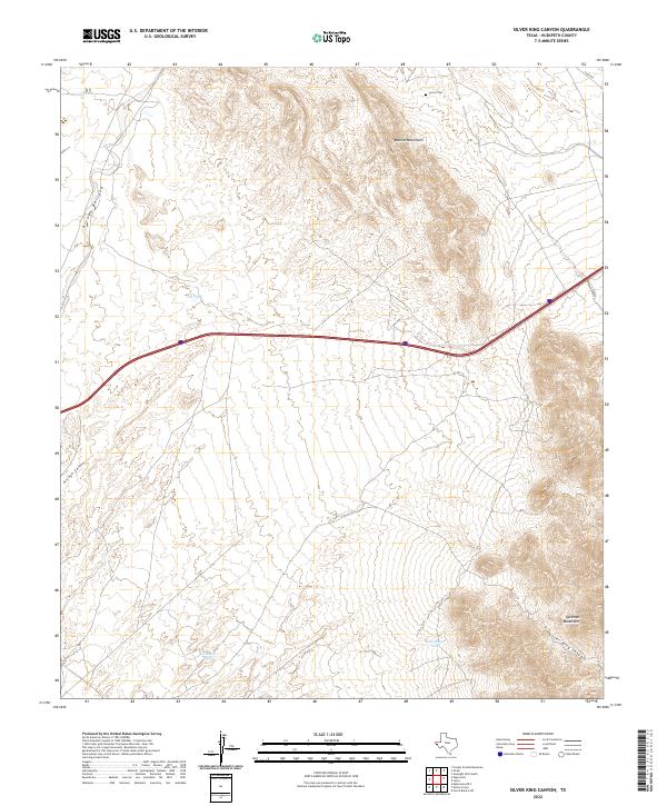 US Topo 7.5-minute map for Silver King Canyon TX
