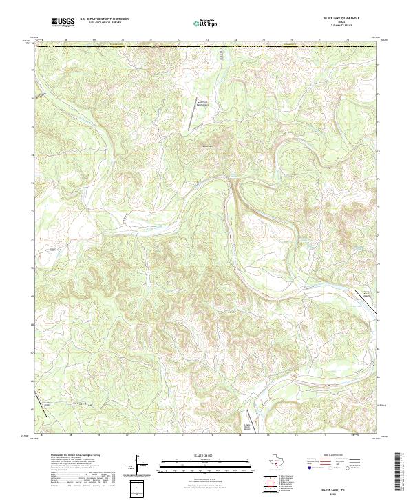US Topo 7.5-minute map for Silver Lake TX