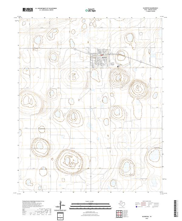 US Topo 7.5-minute map for Silverton TX