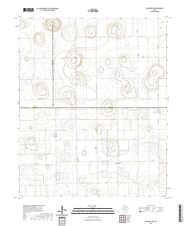 US Topo 7.5-minute map for Silverton SW TX