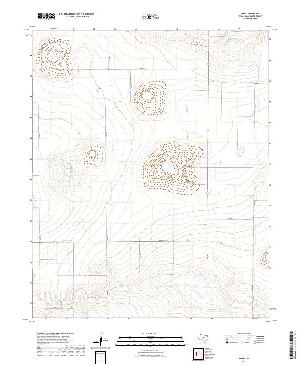 US Topo 7.5-minute map for Simms TX