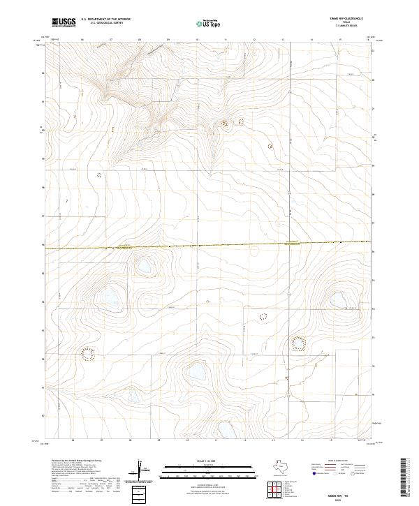 US Topo 7.5-minute map for Simms NW TX