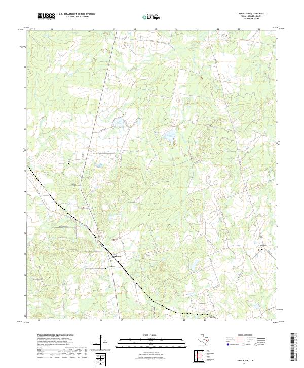 US Topo 7.5-minute map for Singleton TX